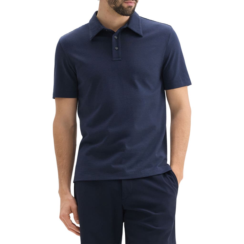 Theory Regular Fit Textured Polo In Baltic