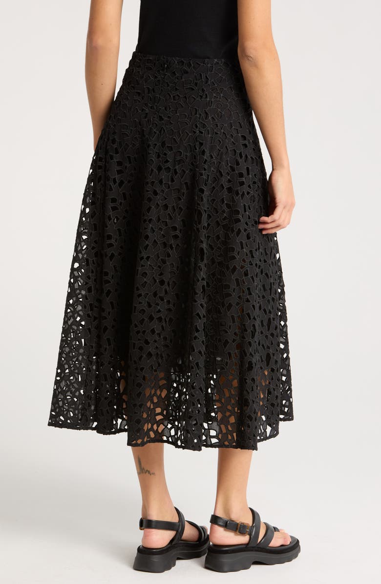 Vince Floral Cotton Eyelet Skirt, Alternate, color, 