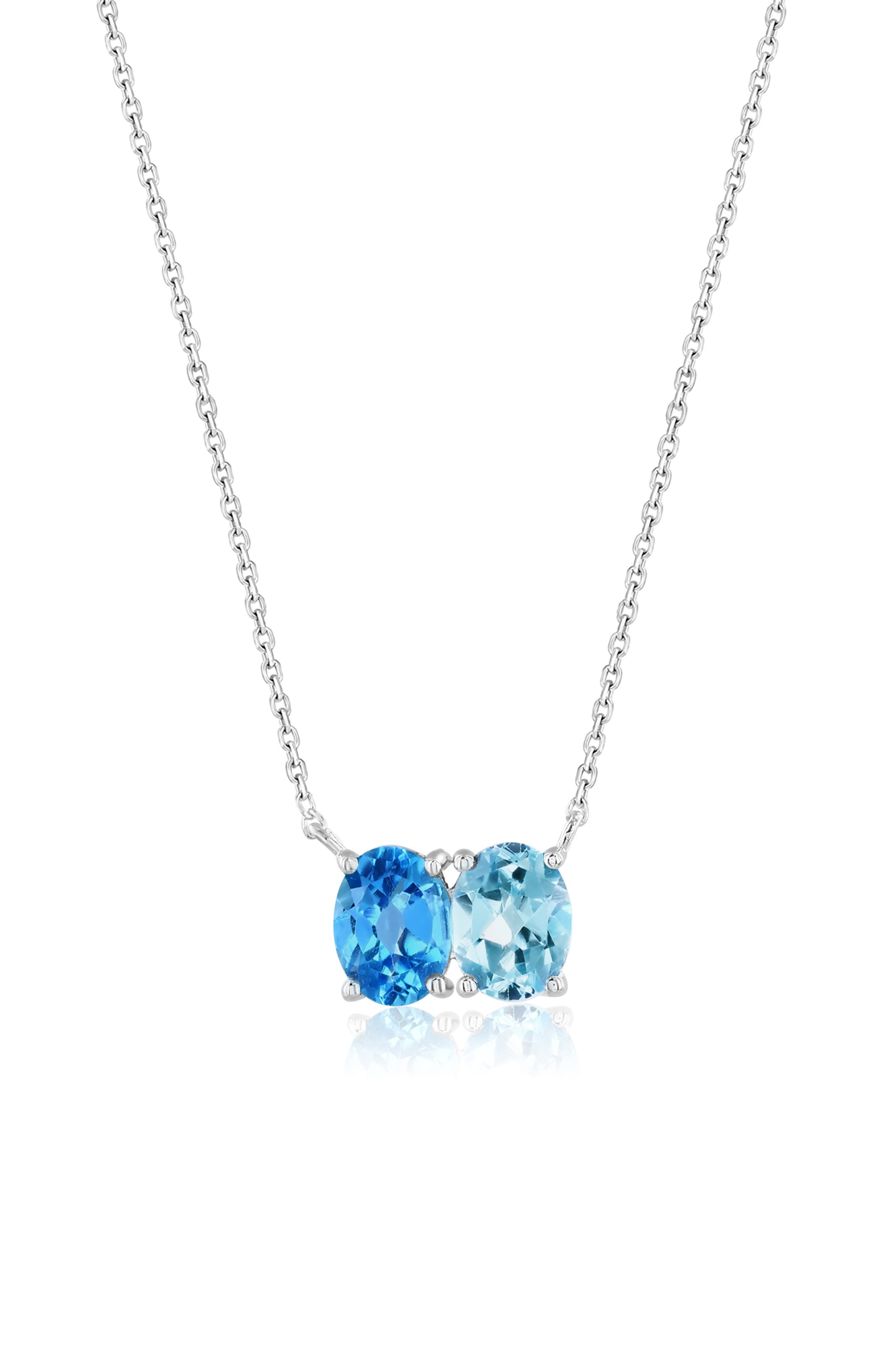 Double Oval Gem Necklace