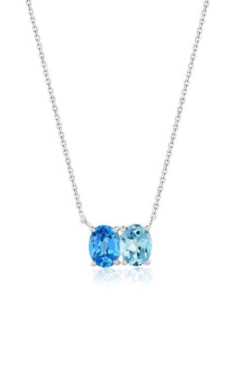 Double Oval Gem Necklace