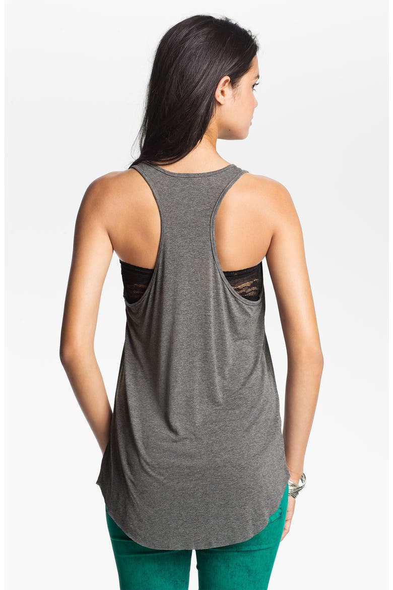 Project Social T 'Cross' Tank, Alternate, color, CHARCOAL