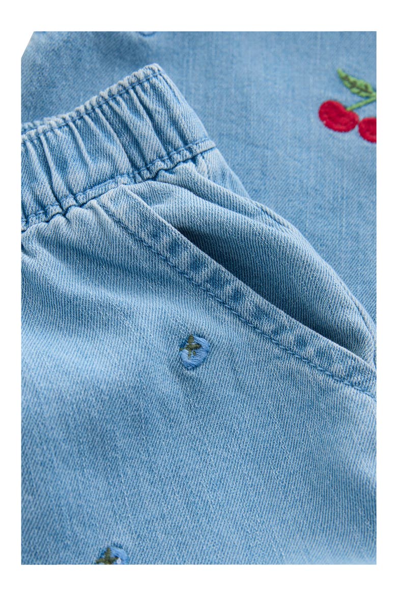 Kids' Embroidered Denim Tank & Pants Set, Alternate, color, BLUE