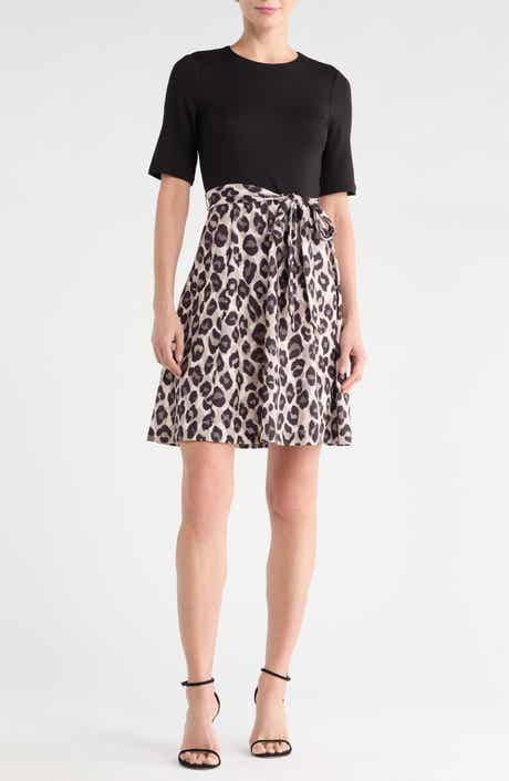 Eliza J Short Sleeve Fit & Flare Dress