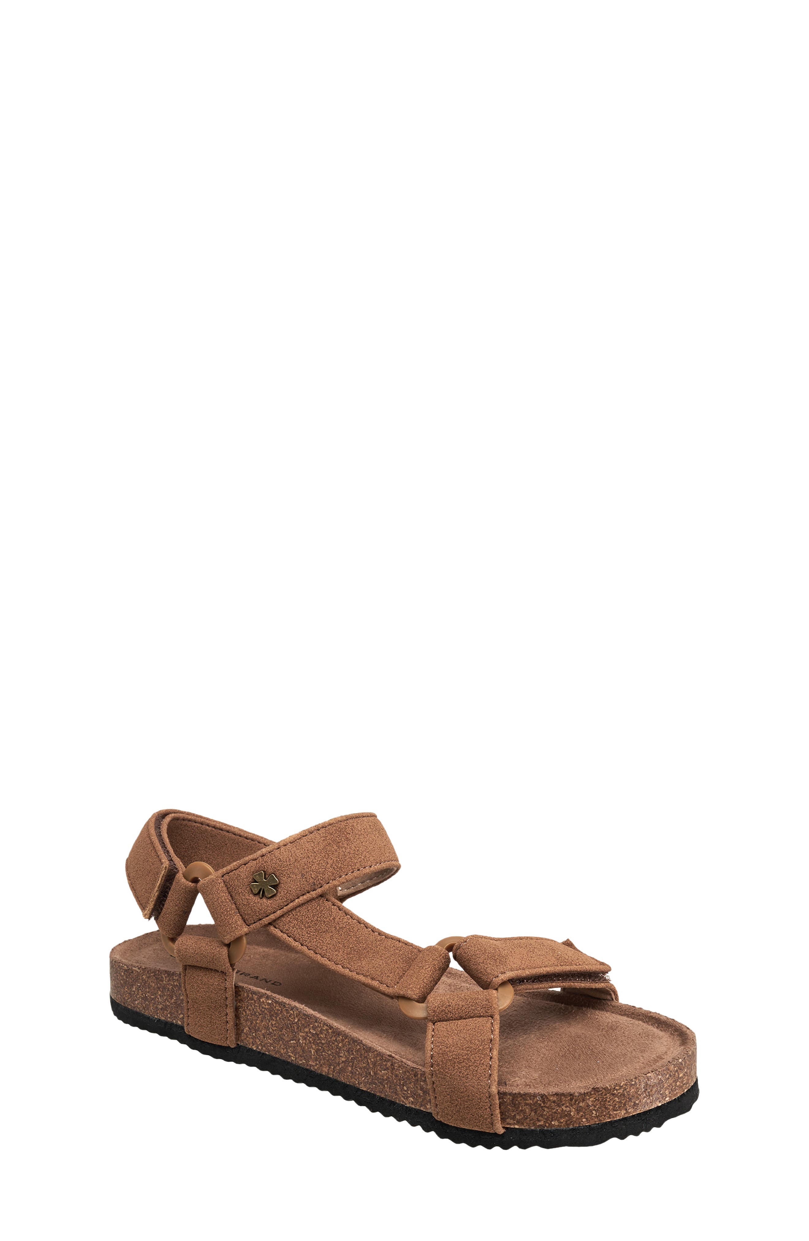 Lucky Brand Kids' Double Strap Cork Sandal, Main, color, Tan
