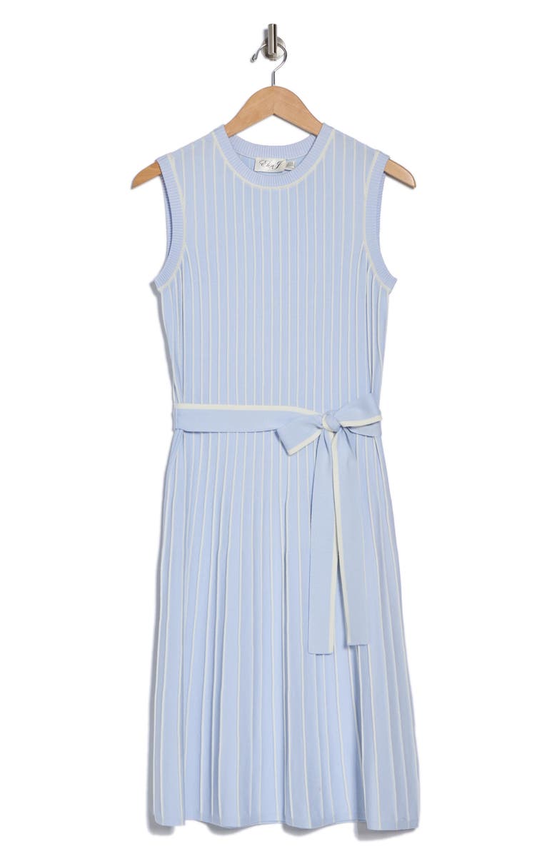 Eliza J Pinstripe Knit Midi Dress, Alternate, color,