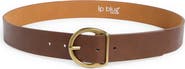 Linea Pelle Burnished Buckle Faux Leather Belt