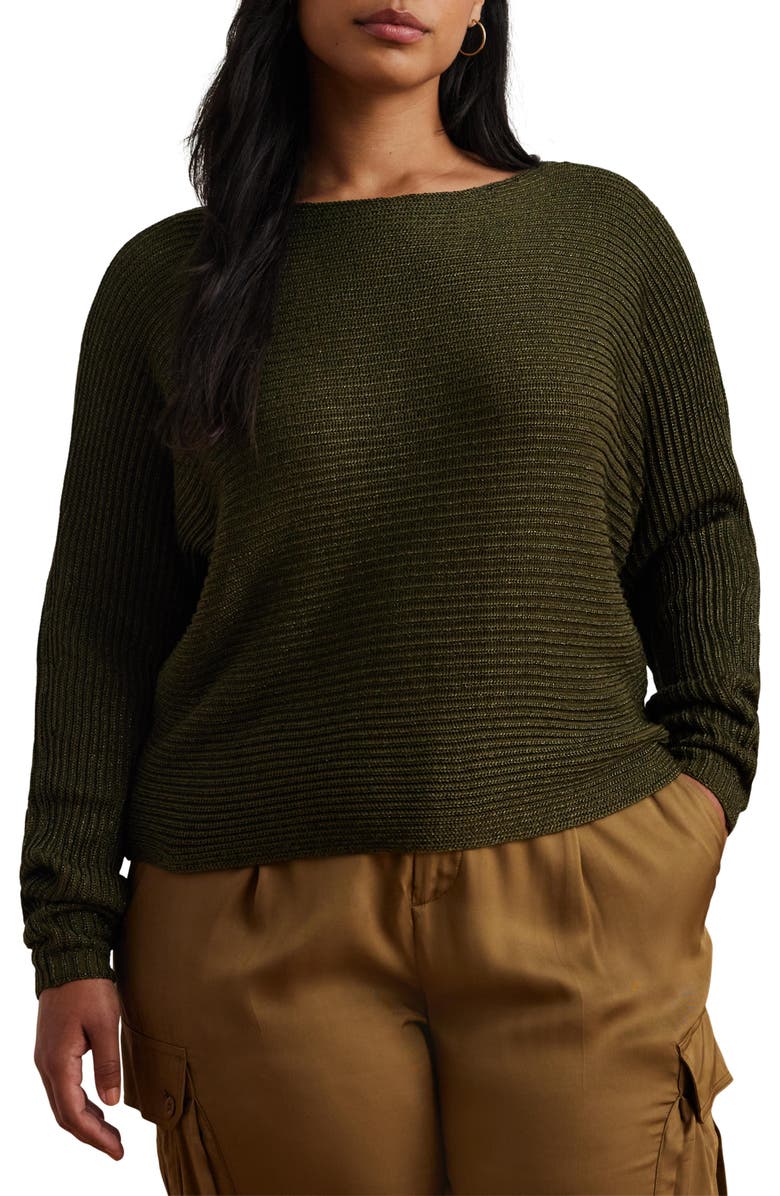 Lauren Ralph Lauren Metallic Rib Sweater, Main, color,