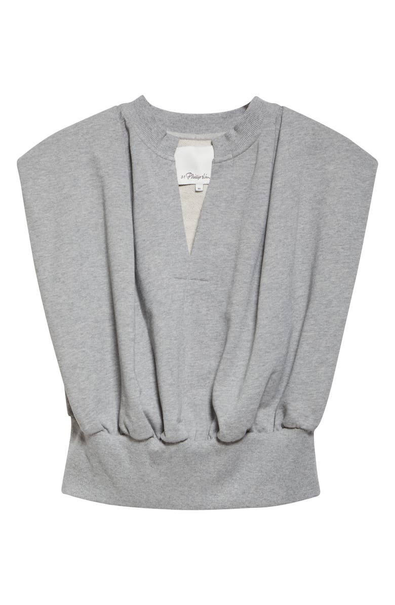 3.1 Phillip Lim Sleeveless French Terry Sweatshirt, Alternate, color, Grey Melange