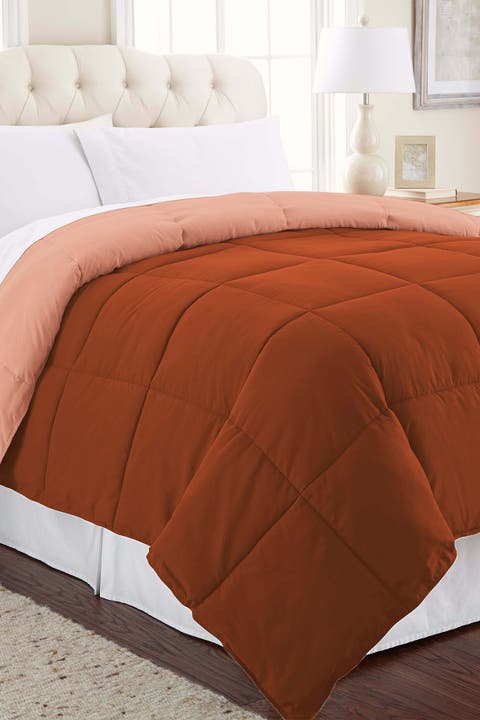 Down Alternative Reversible Comforter - Rust/Clay - King