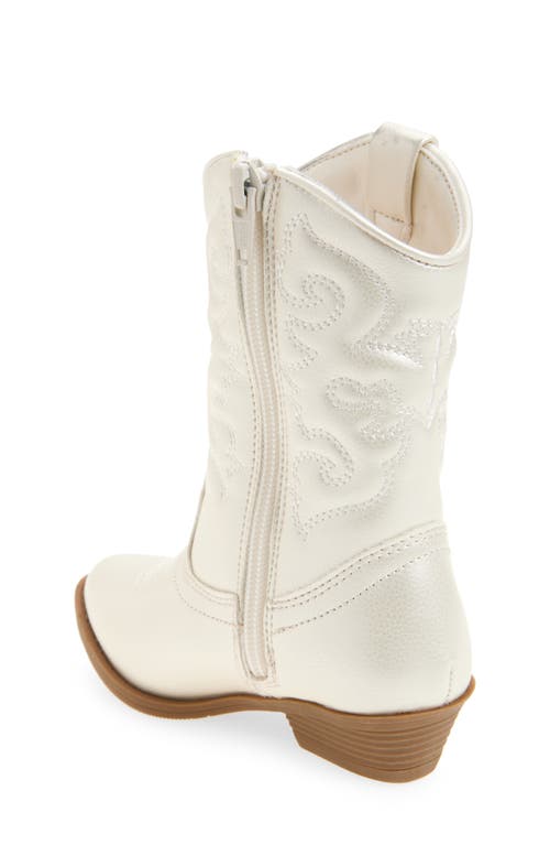 Tucker + Tate Cowboy Boot In White Pearl