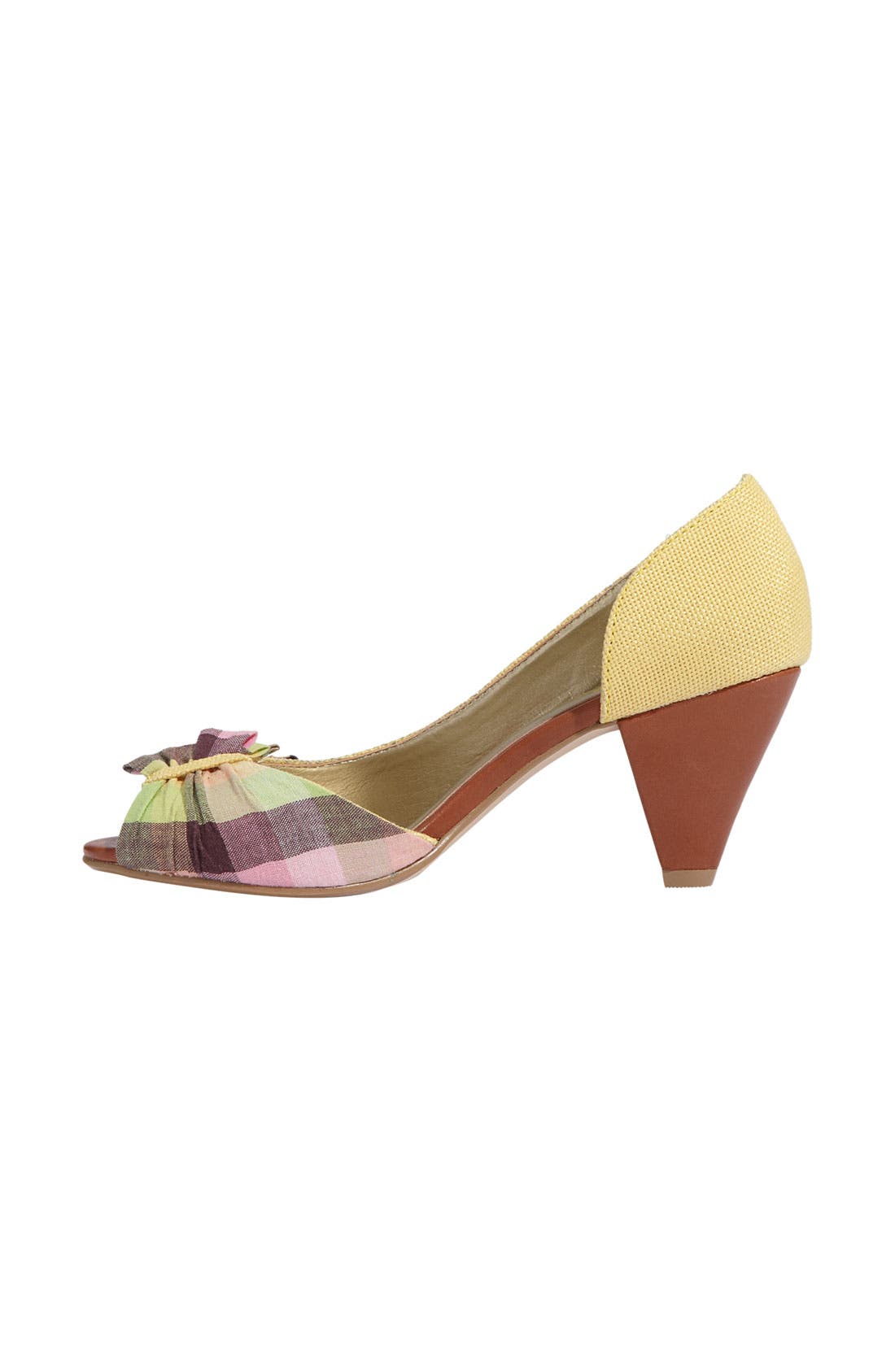 'Amethyst' Peep Toe Pump, Alternate, color, YELLOW