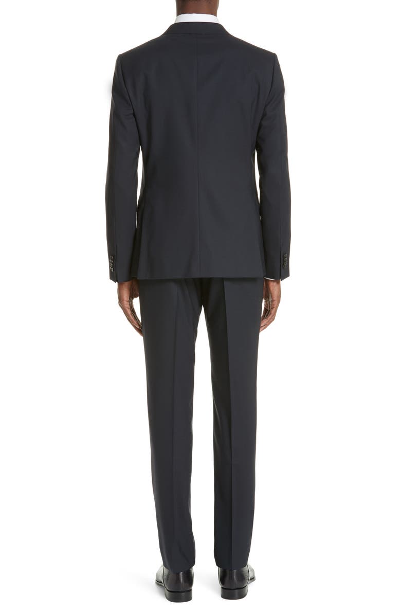 Z Zegna Trim Fit Solid Wool Travel Suit, Alternate, color,