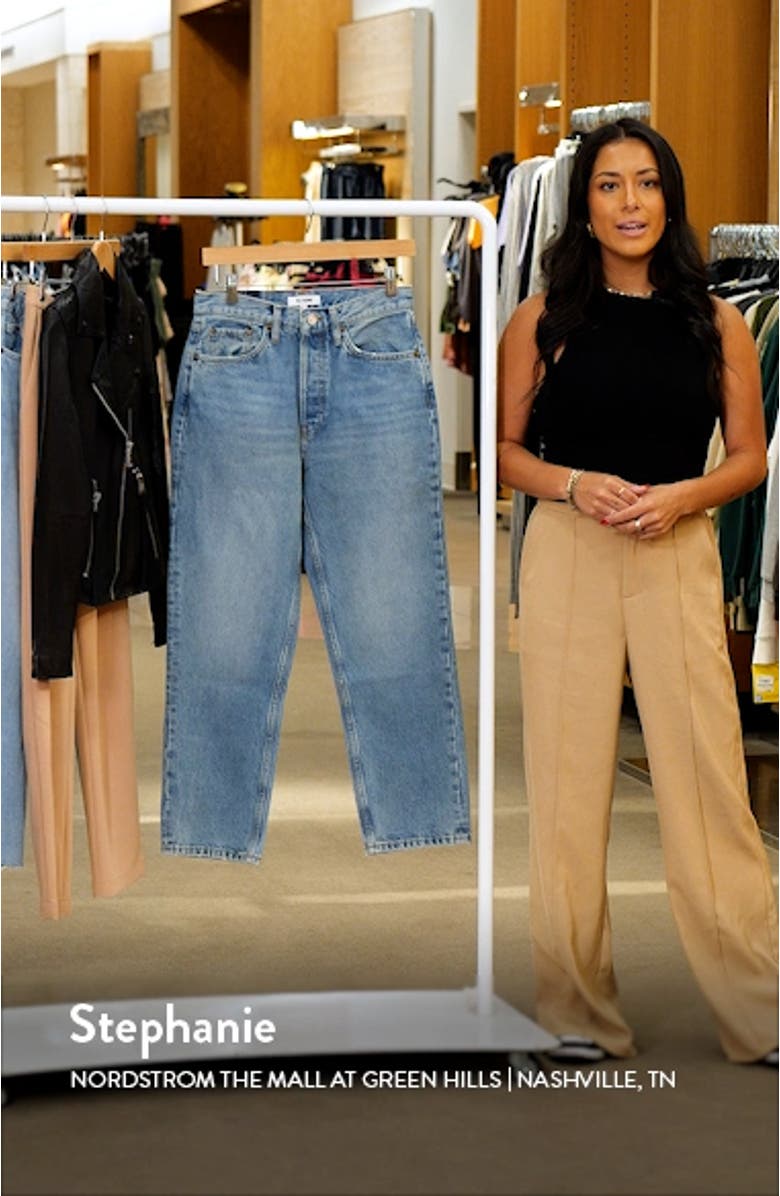 '70s Ultra High Waist Stove Pipe Jeans, sales video thumbnail