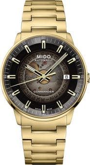 MIDO Commander Gradient Automatic Goldtone Bracelet Watch, 40mm