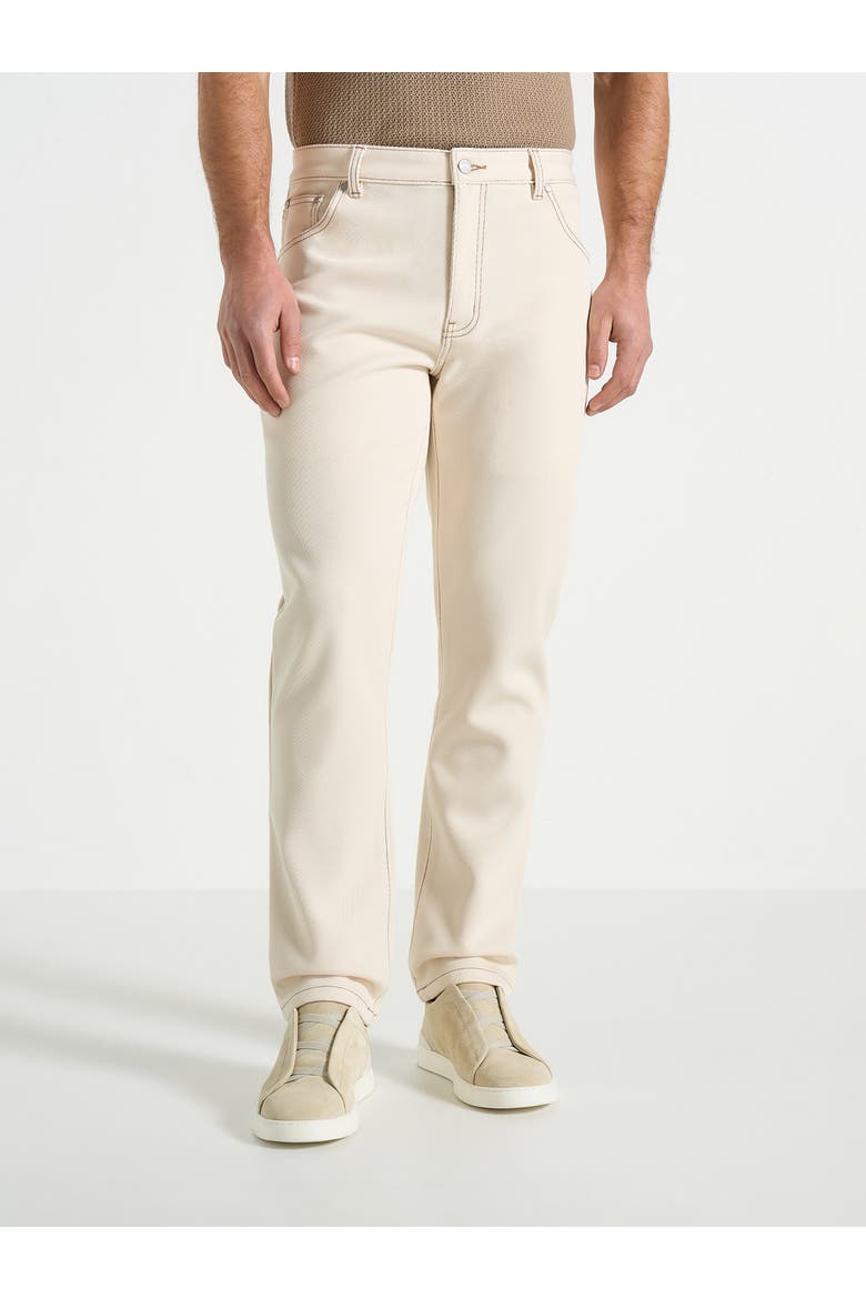 Slim Tapered Jeans, Main, color, Cream
