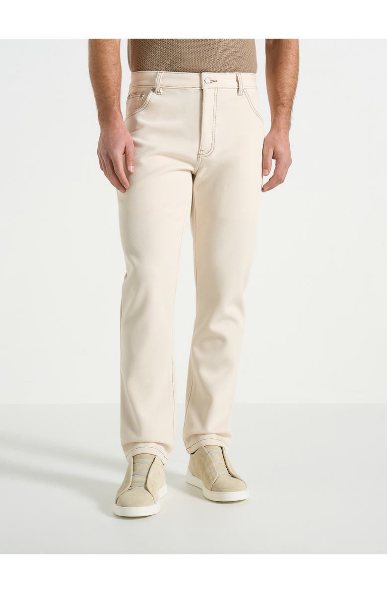 Manière De Voir Slim Tapered Jeans, Main, color, Cream