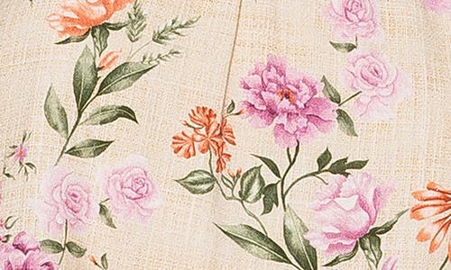 Alexia Admor Roth Smocked Ruffle Halter Top In Pink Floral