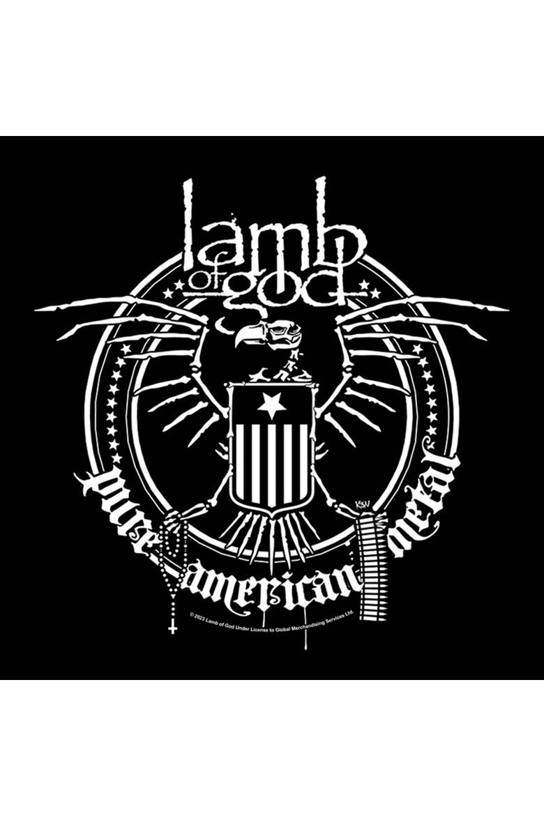 Men's Lamb of God Pure American Metal Bird  Graphic T-Shirt, Alternate, color, Black