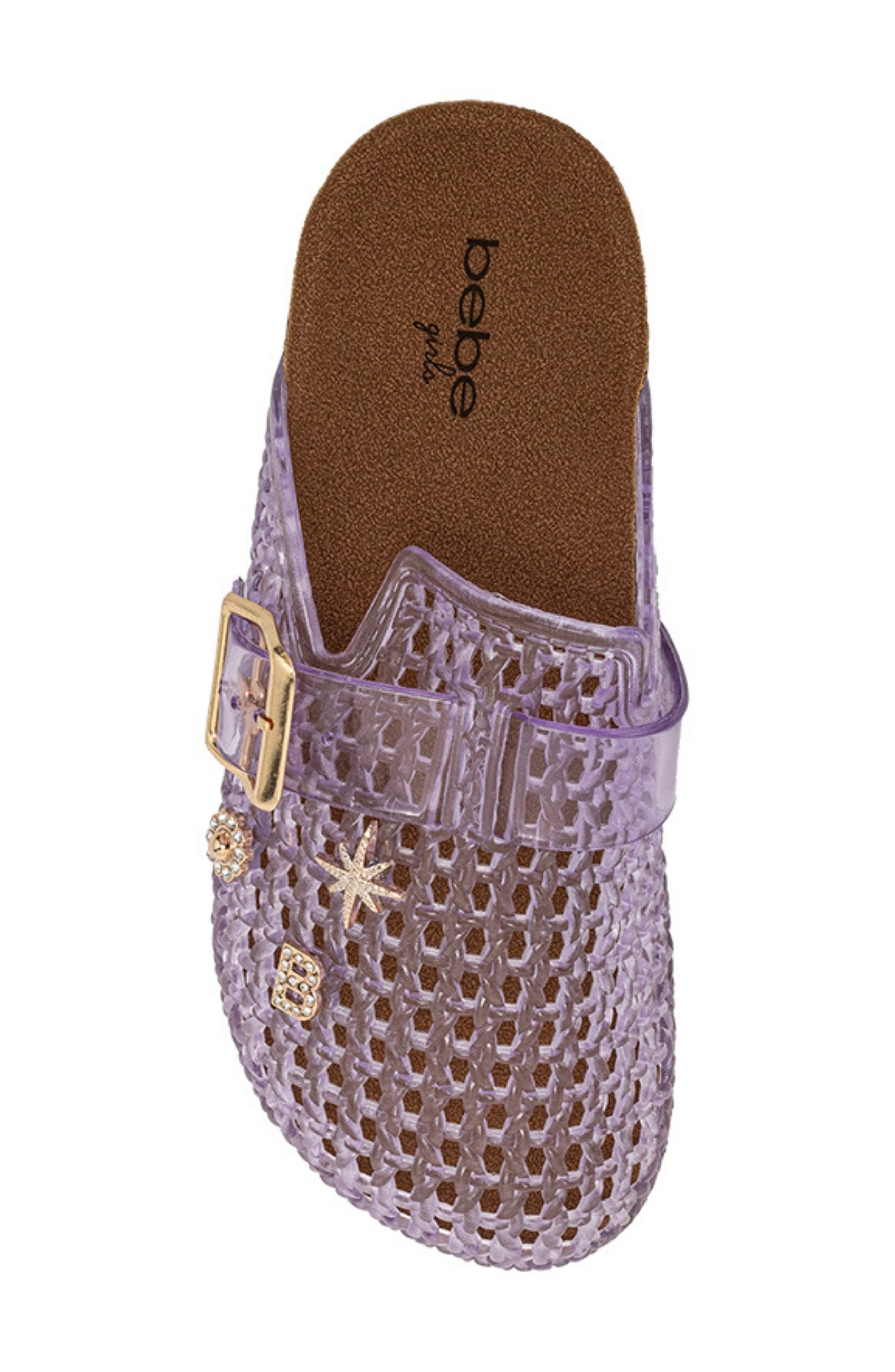 bebe Twinkle Footbed Clog, Alternate, color, Lavender