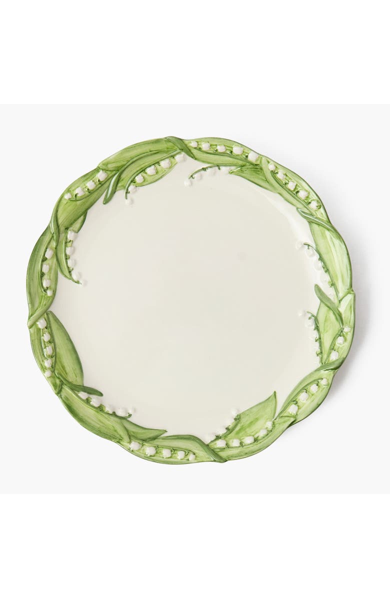 Mrs. Alice Lily of the Valley Dinner Plate, Main, color, Green