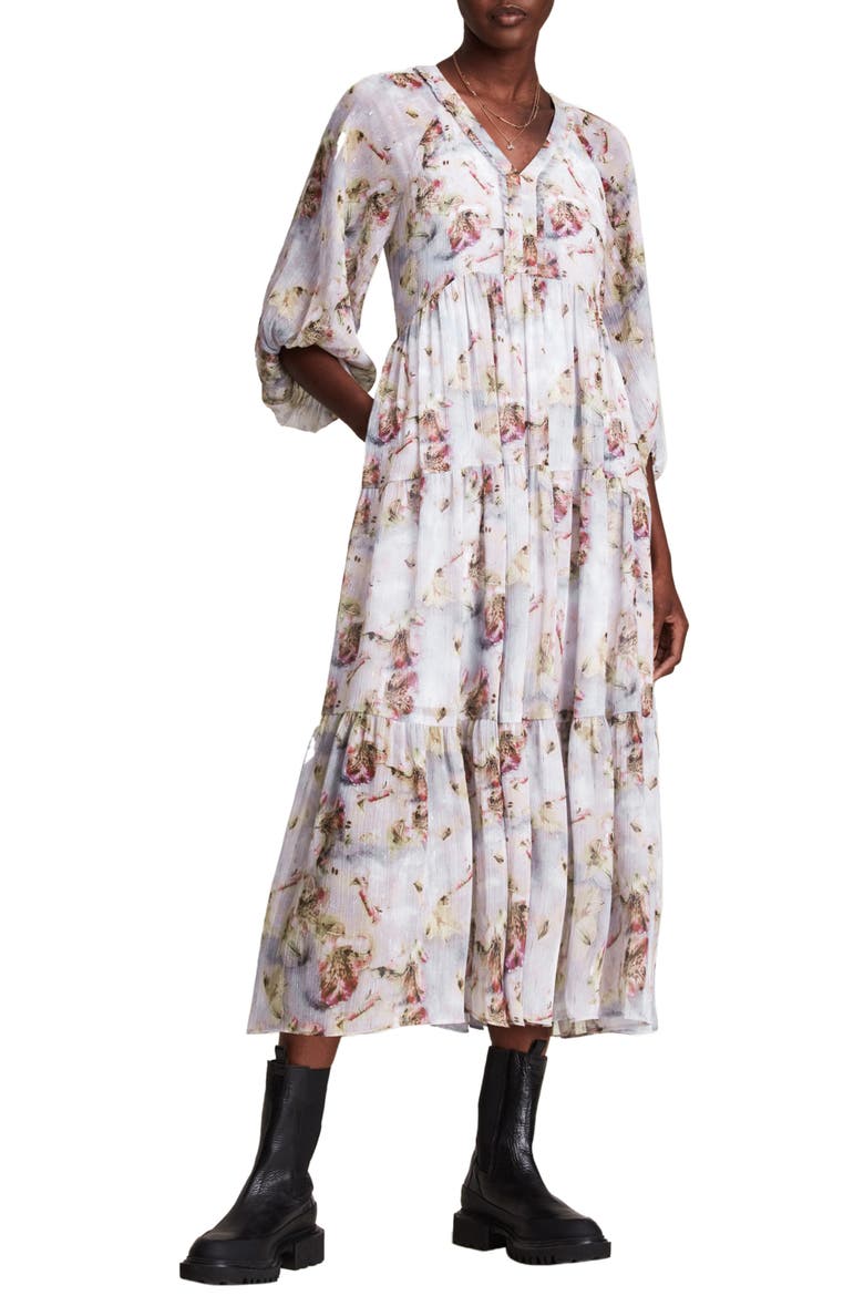 Trude Vimur Midi Dress, Main, color, ICE BLUE