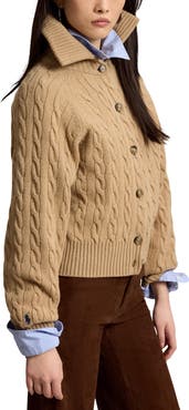 Polo Ralph Lauren Cable Knit Wool & Cashmere Cardigan
