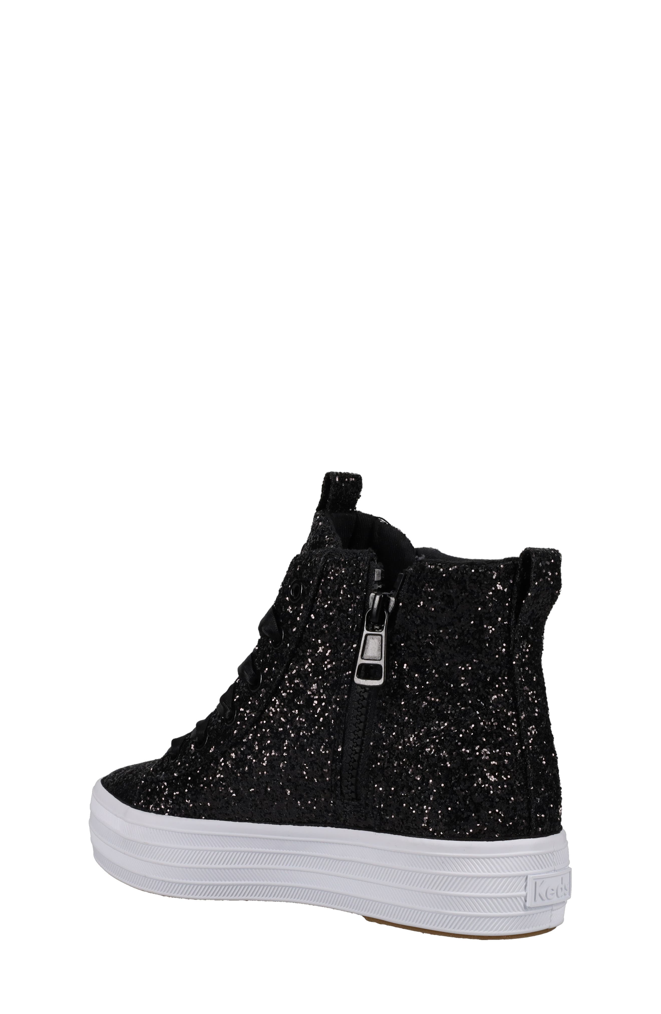 Keds<sup>®</sup> Kids' Triple Up Glitter Celebration High Top Sneaker, Alternate, color, 