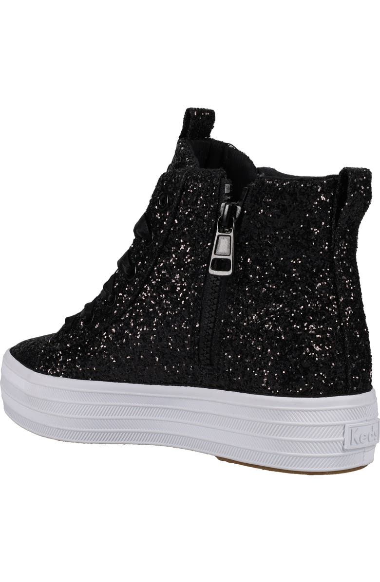 Keds<sup>®</sup> Kids' Triple Up Glitter Celebration High Top Sneaker, Alternate, color,