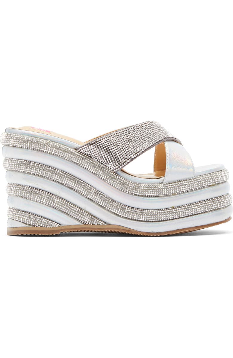 ASHLEY KAHEN Carnival Wedge Sandal, Alternate, color, Silver Multi