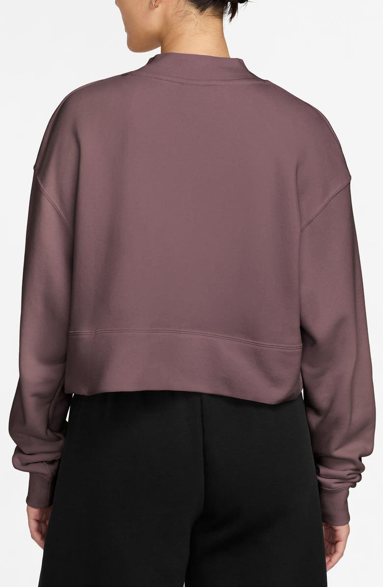 Nike Loose Fleece Cardigan, Alternate, color, Tattoo/ White