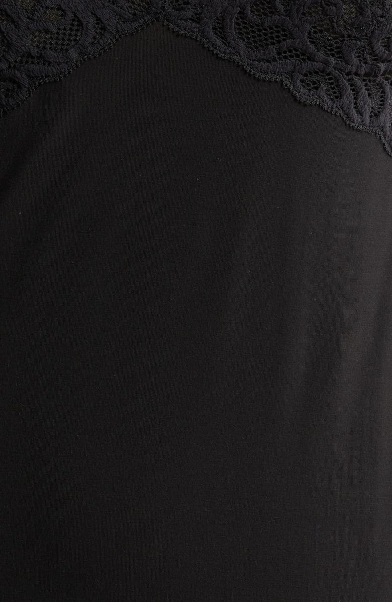 Natori Feathers Essentials Chemise, Alternate, color, Black