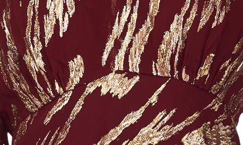 Parker The Piper Metallic Peplum Top In Brown