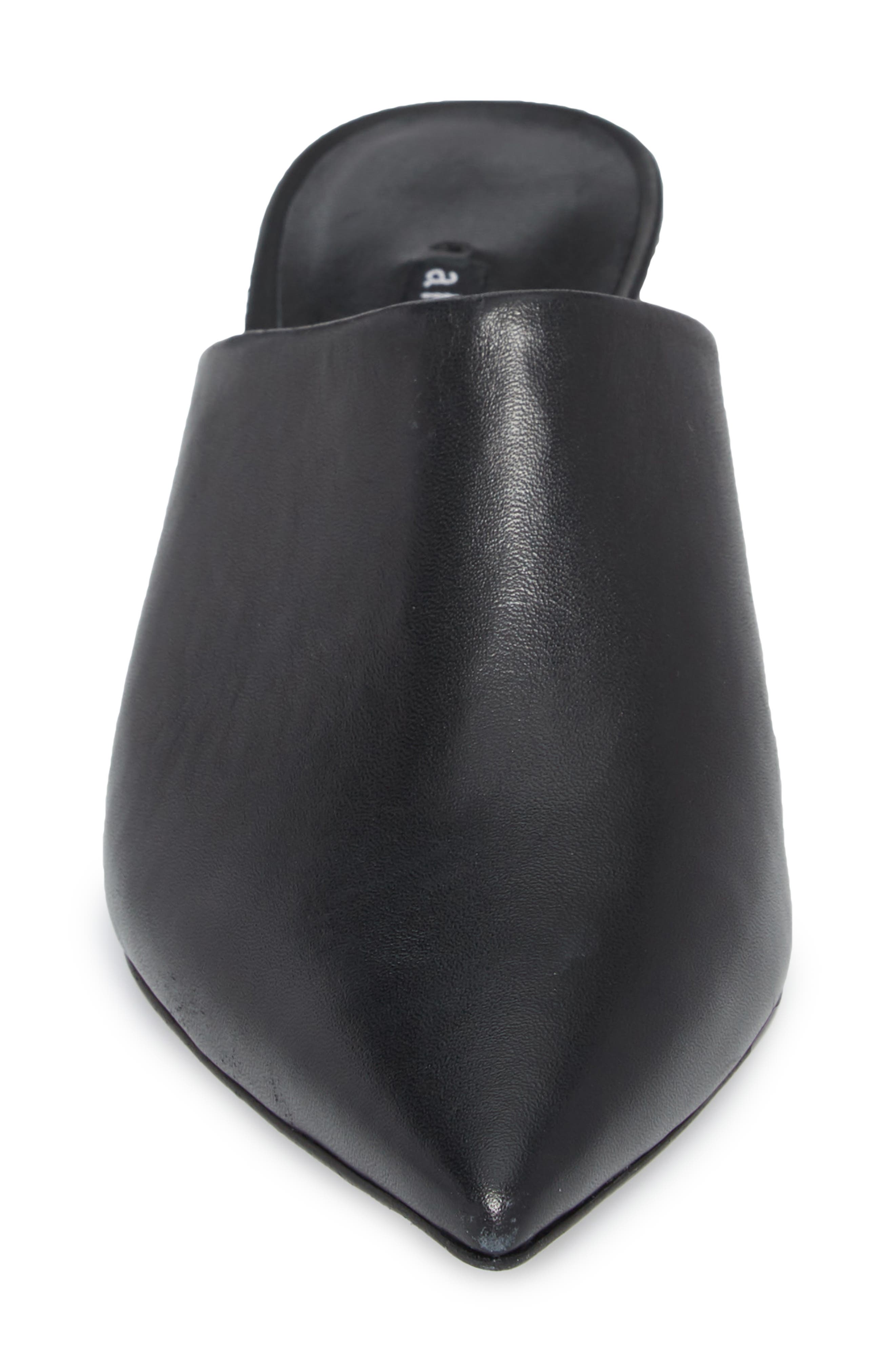 Chrysta Pointy Toe Mule, Alternate, color, BLACK
