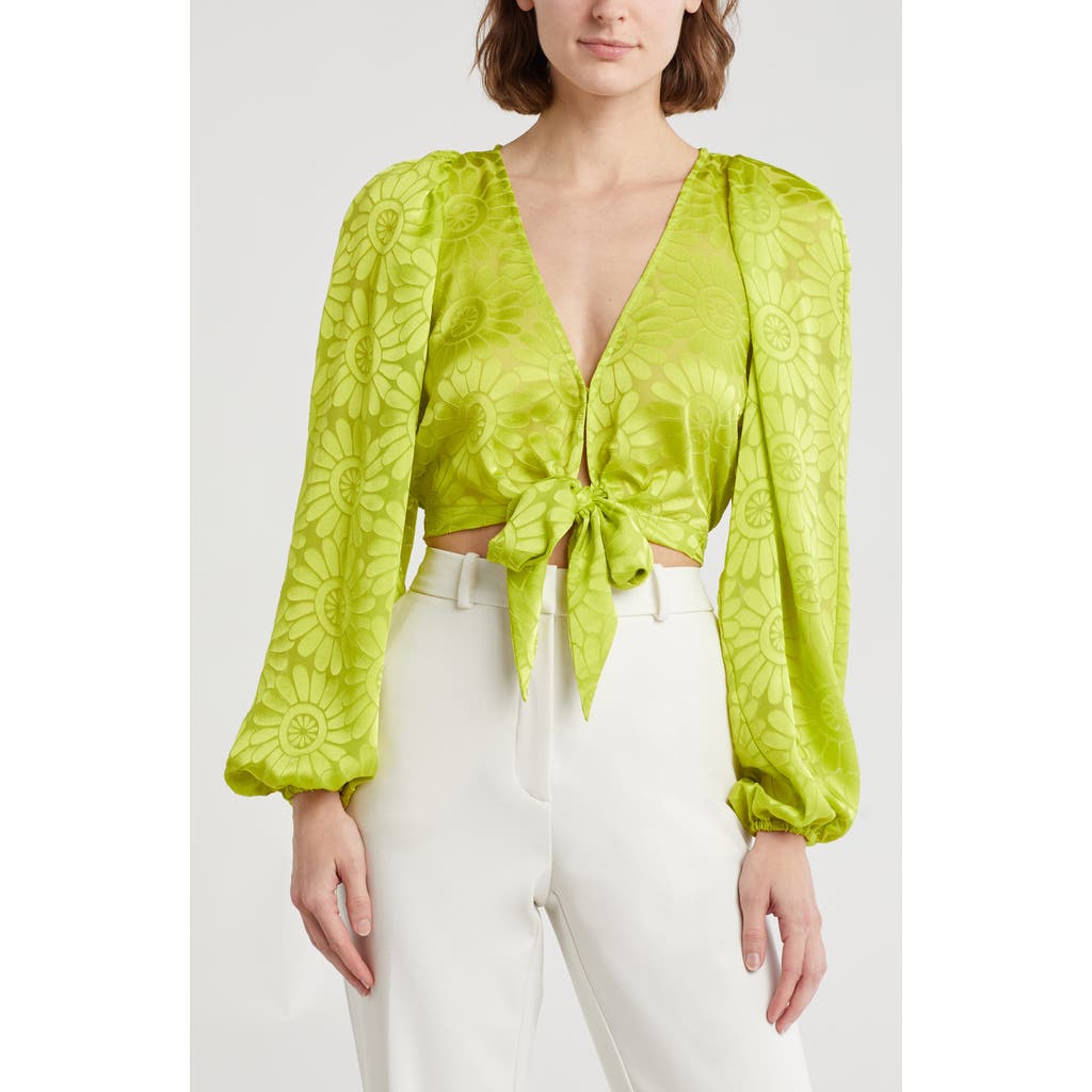 RAMY BROOK RAMY BROOK BRIANA PLUNGE NECK TIE FRONT TOP