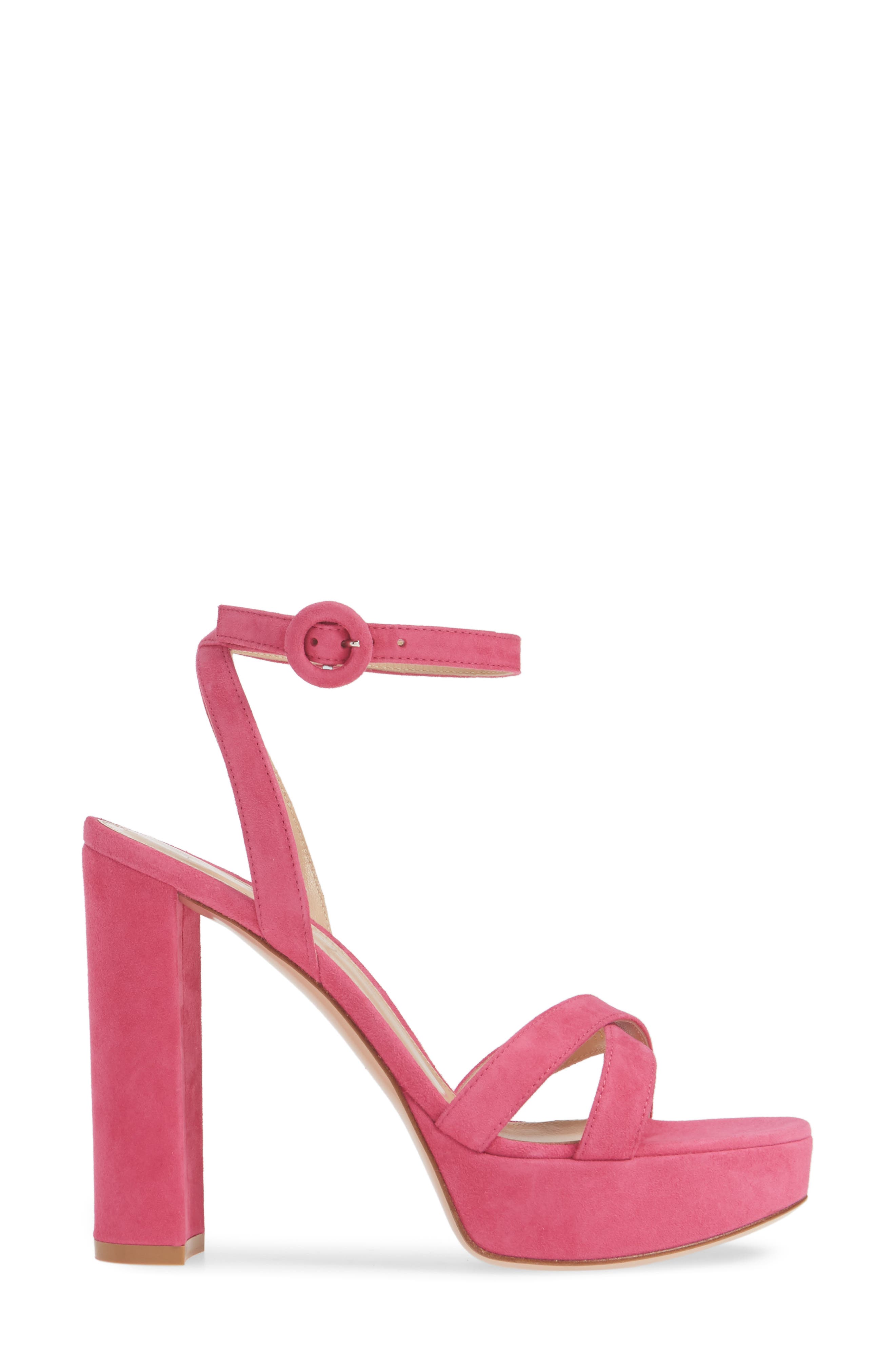 Gianvito Rossi Ankle Strap Platform Sandal, Alternate, color, 