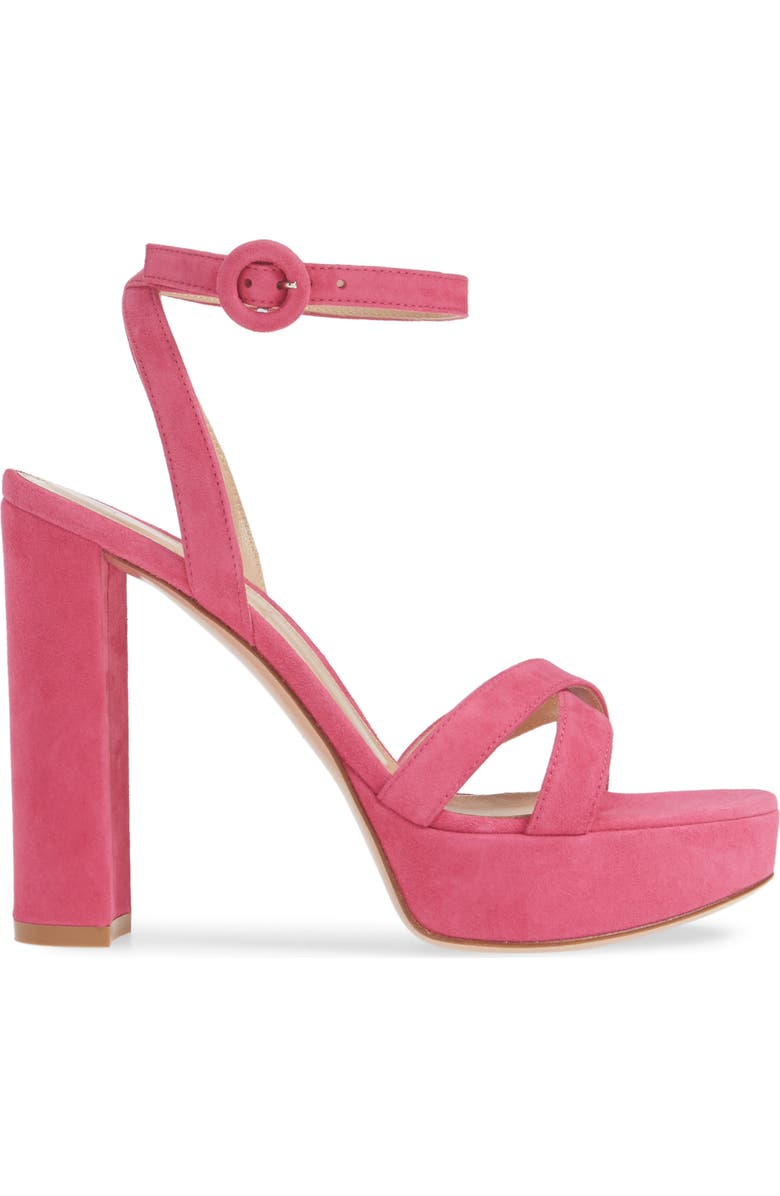 Gianvito Rossi Ankle Strap Platform Sandal, Alternate, color,
