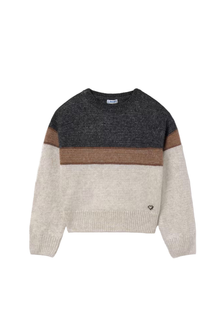 Color Block Sweater, Main, color, Beige