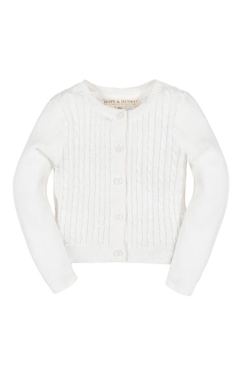 Baby Organic Cable Cardigan Sweater, Infant