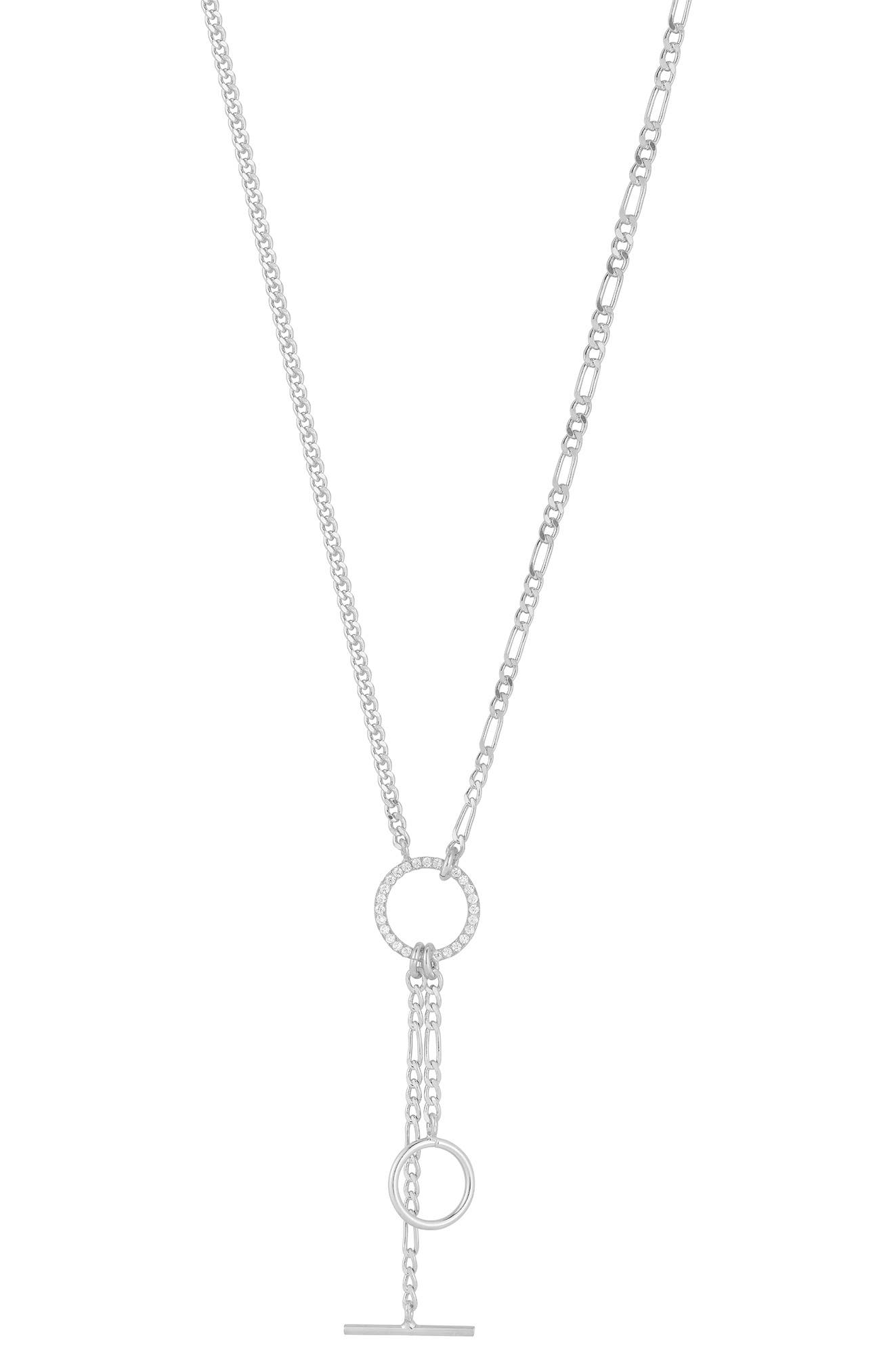 GLAZE JEWELRY CZ Lariat Chain Necklace
