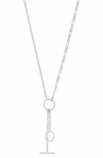CZ Lariat Chain Necklace