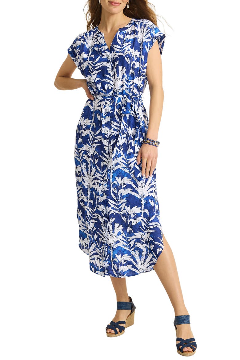 Coconut Cove Midi Shirtdress, Main, color, DRESS BLUES