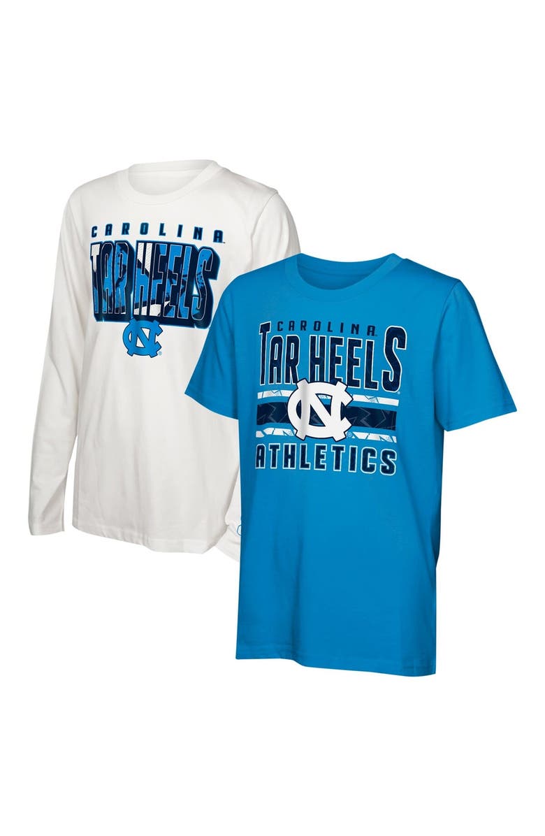 Outerstuff Youth North Carolina Tar Heels In the Mix T-Shirt Combo Set, Alternate, color, Light Blue