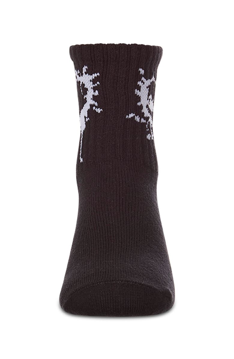 MeMoi Dripping Heart Novelty Crew Sock, Alternate, color, Black