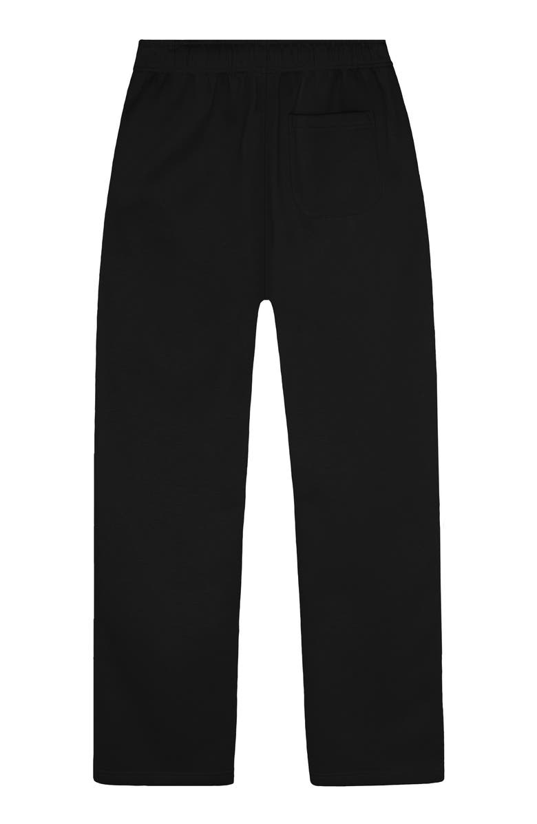 Dalix Astronaut Midweight Fleece Relaxed Track Pants, Alternate, color, Black