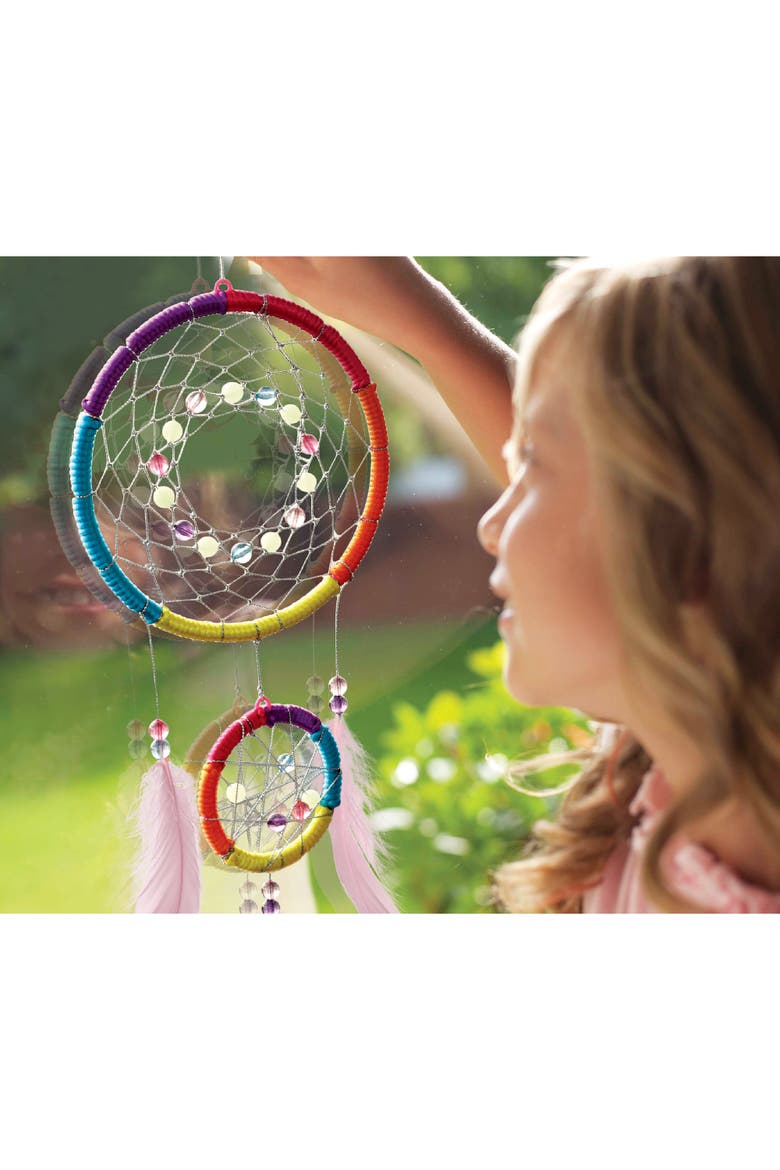 KidzMaker Make Your Own Dream Catcher Craft Kit, Alternate, color, Multicolored