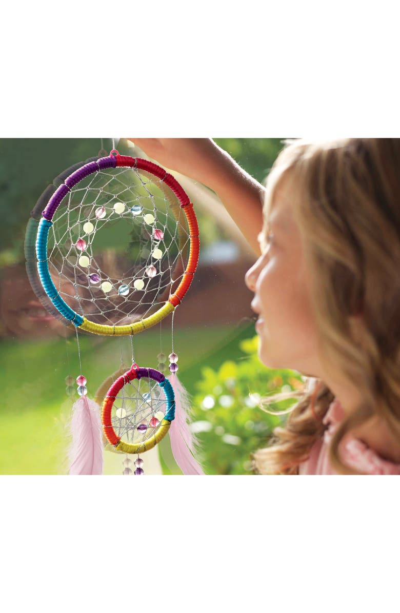 4M KidzMaker Make Your Own Dream Catcher Craft Kit, Alternate, color, Multicolored