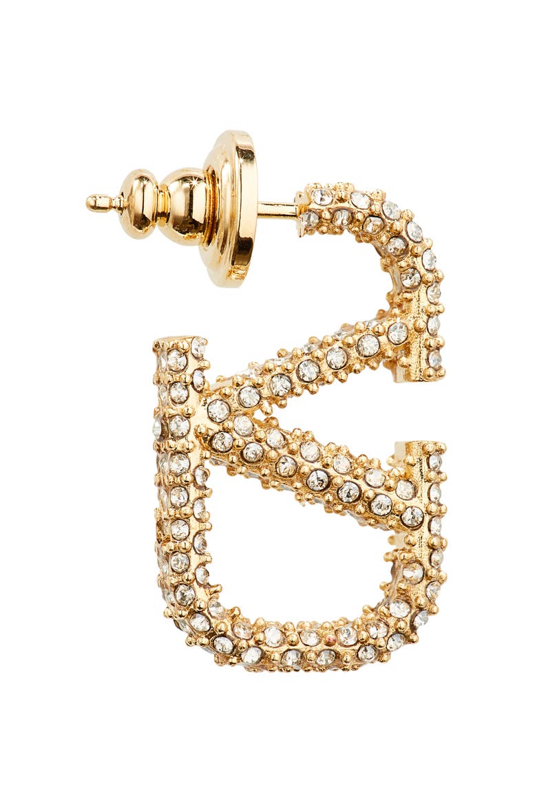 VLOGO Crystal Drop Earrings, Alternate, color, ORO 18/ CRYSTAL SILVER SHADE