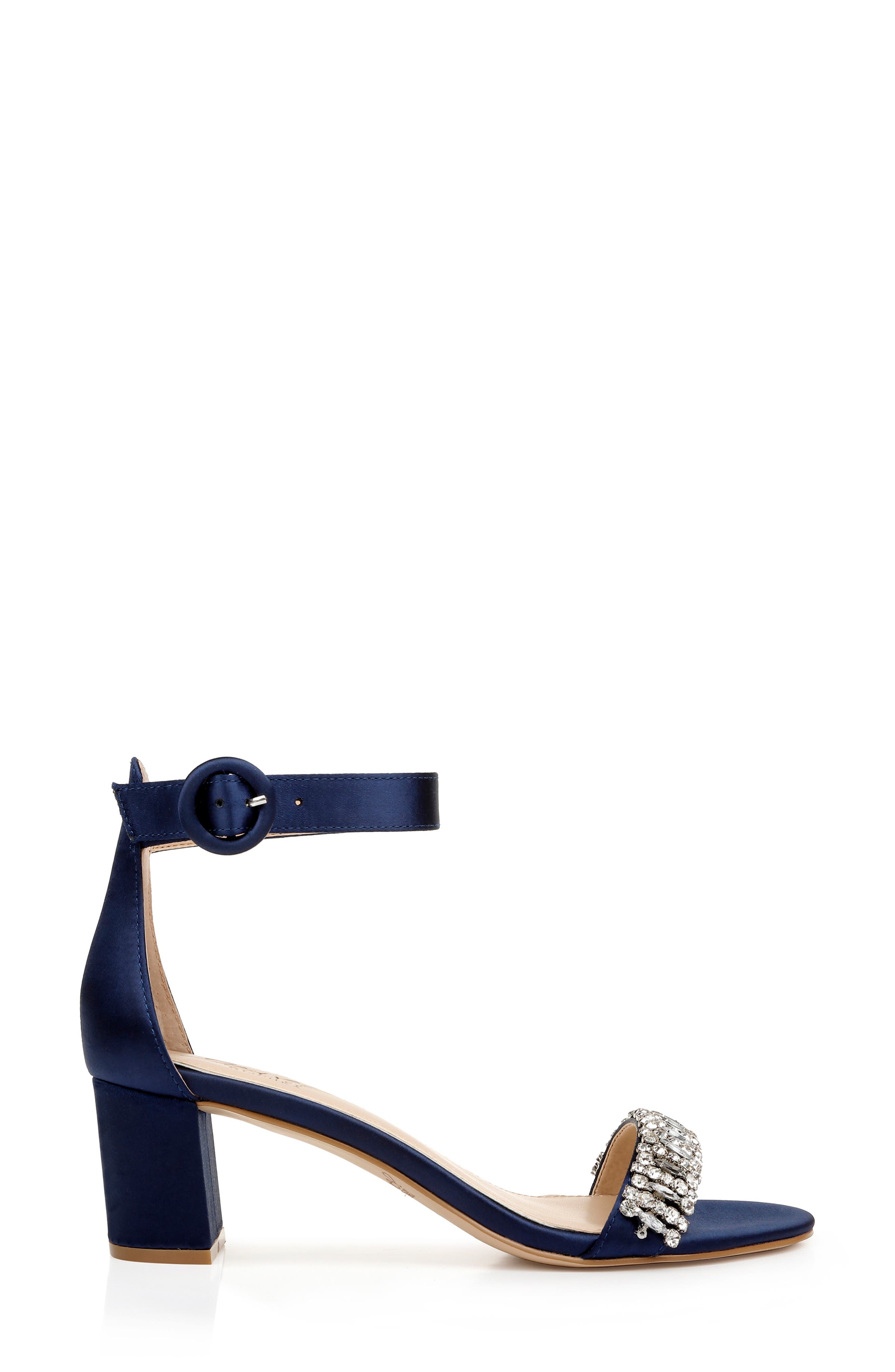 Jewel Badgley Mischka James Sandal, Alternate, color, Navy