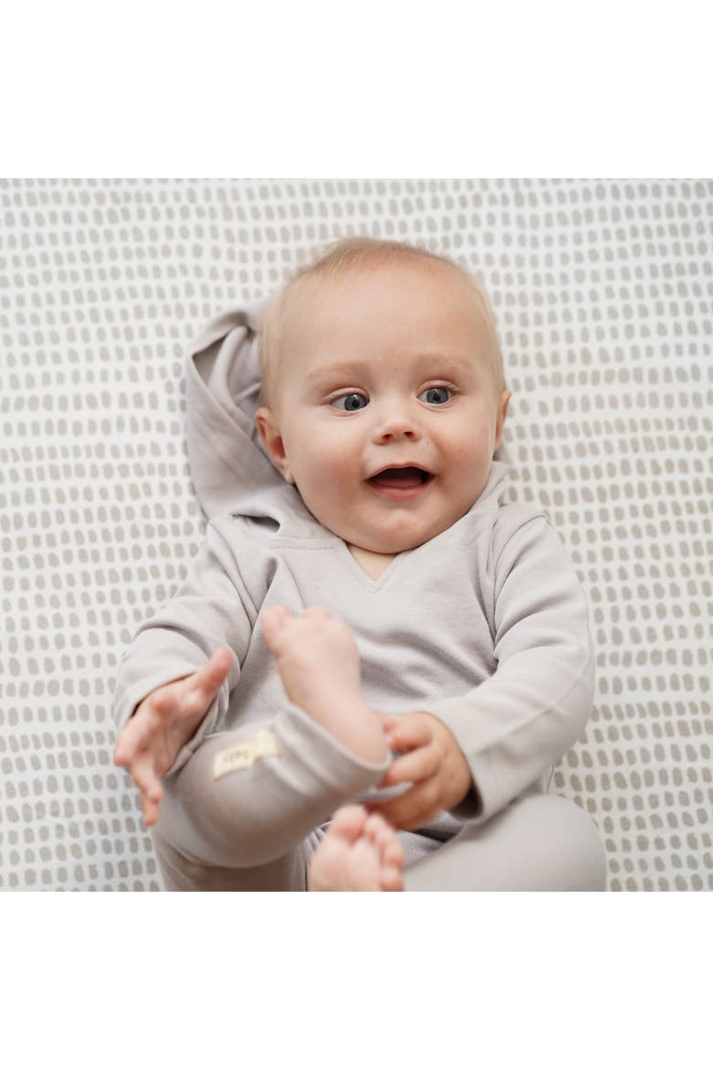 Baby Fitted Waterproof Bassinet Sheet 2 Pack, Alternate, color, Taupe Stripes & Splash