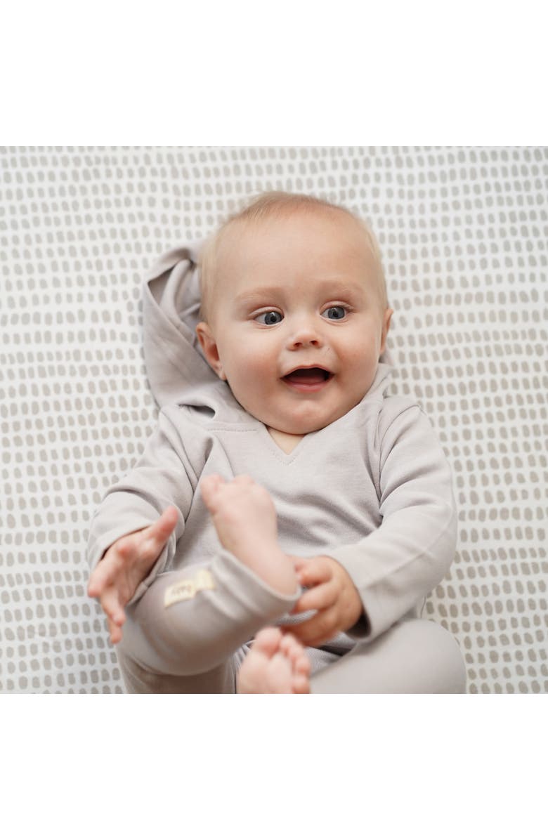 Ely's & Co. Baby Fitted Waterproof Bassinet Sheet 2 Pack, Alternate, color, Taupe Stripes & Splash